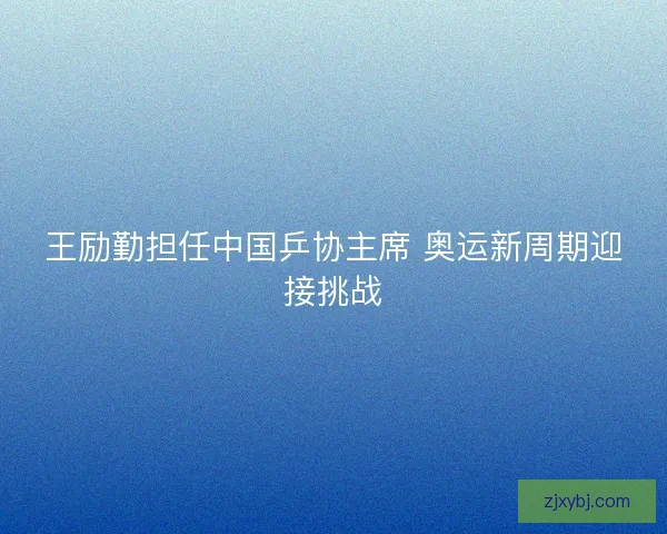 王励勤担任中国乒协主席 奥运新周期迎接挑战